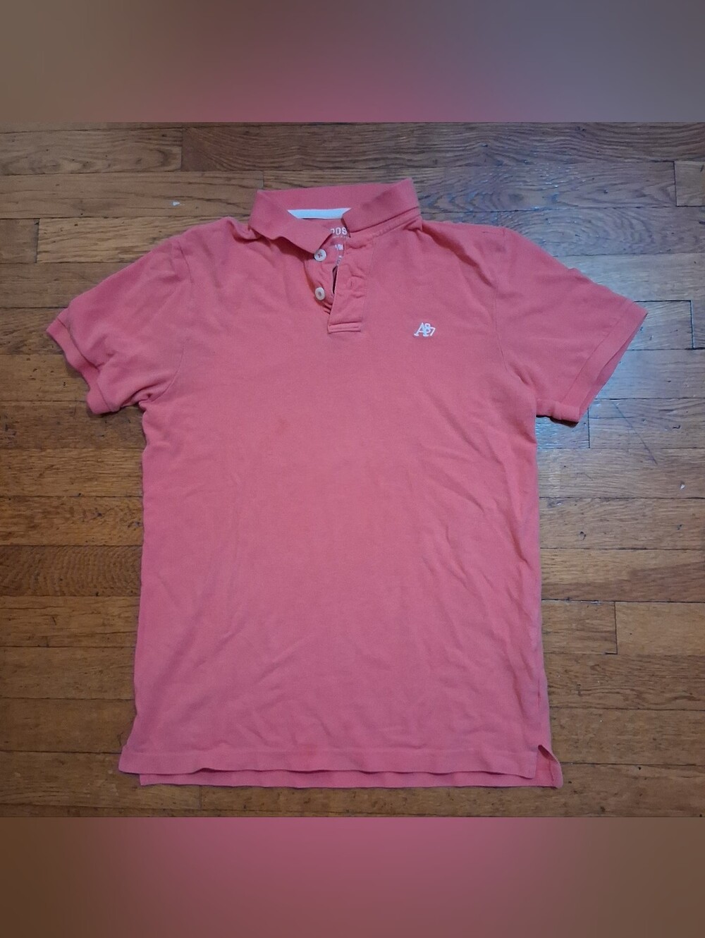 Aeropostale Women's Coral Pink Short Sleeve Polo Tee